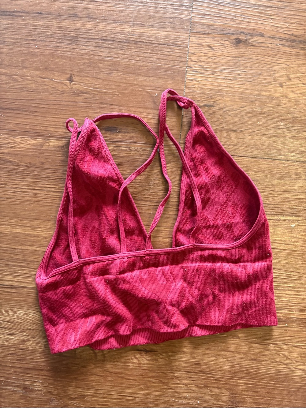 Everyday Support Red Ribbed Bralette - Picture 2 of 2